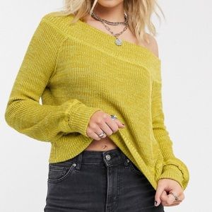 NWOT Free People Off the Shoulder Sweater